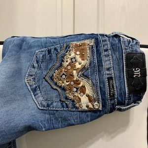 Cowhide pocket miss me bootcut jeans